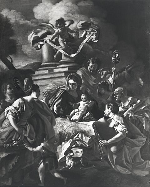 Anonimo — Solimena Francesco (Abate Ciccio) - sec. XVII/ XVIII - Adorazione dei pastori — insieme